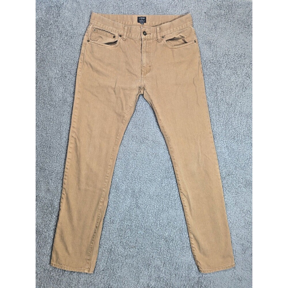 J Crew Driggs Chino Pants Mens 32x32 Khaki Skinny Cotton Twill Casual